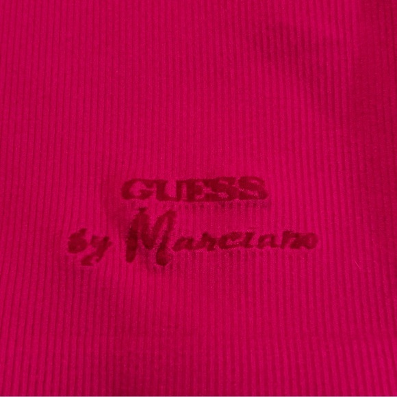 NWT Marciano Ribbed Knit Tank Bodycon Dress in hot pink M/L fairy girlie 90s - Picture 8 of 14